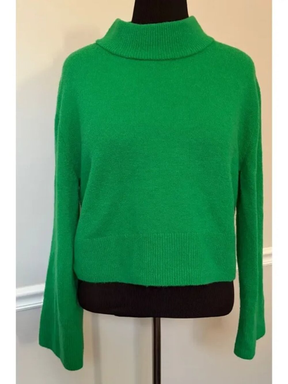 J. Crew Chunky Crewneck Sweater Women's Size S Green Supersoft Yarn Pullover